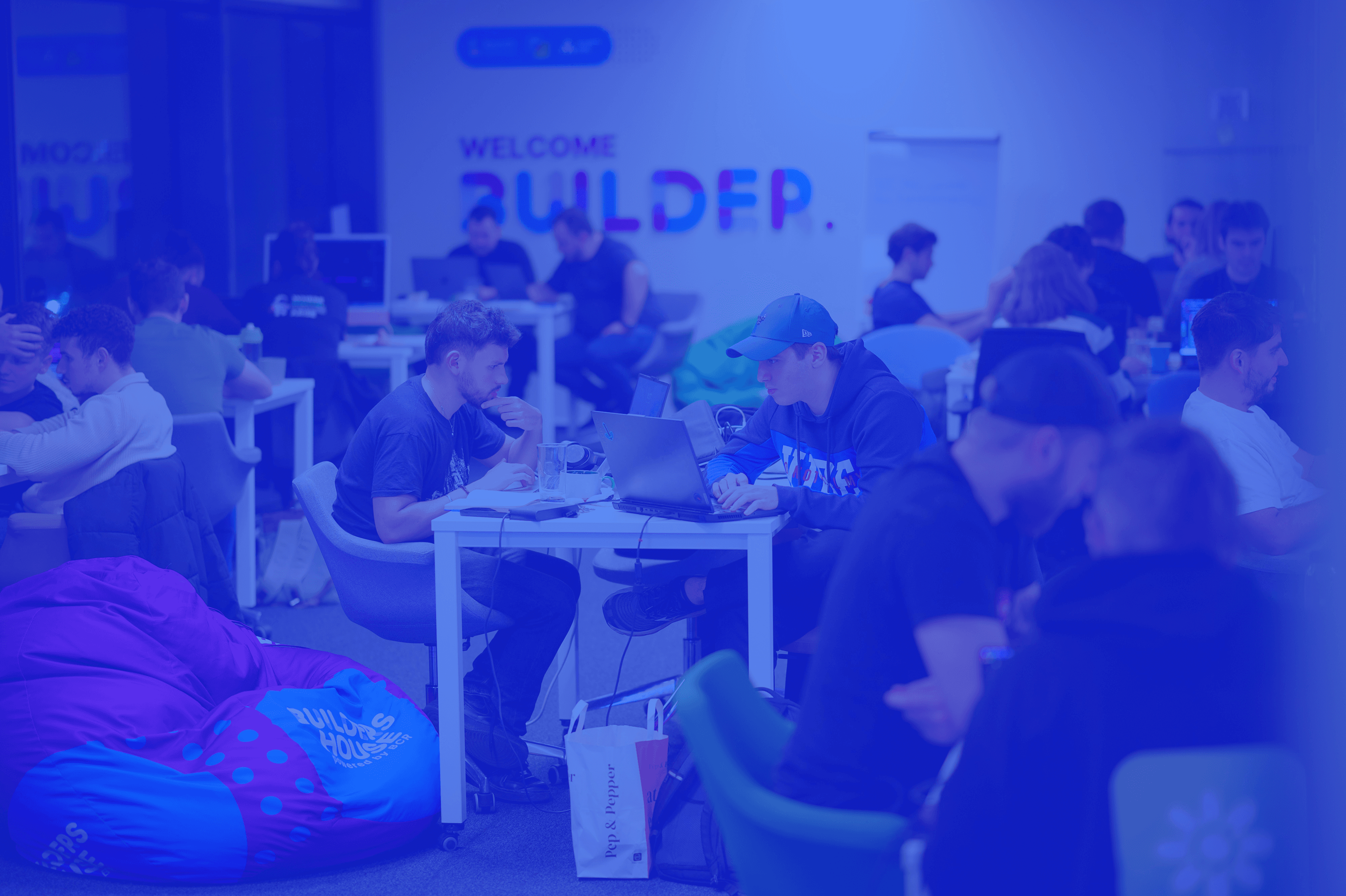 People collaborating in a coworking space